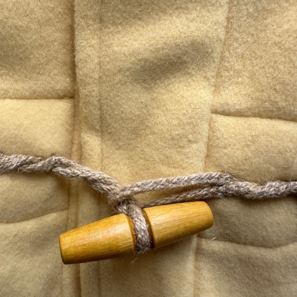 John Partridge Men's Long Duffle Coat Yellow Wool Toggle Made in England Size 44 - Picture 10 of 15